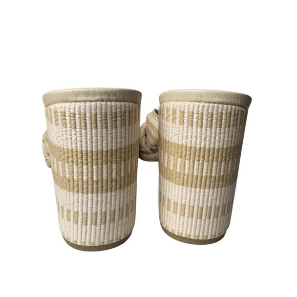 Dolce Vita NEW Brilah Natural Woven Sandals 8.5 Neutral Block Heel - Picture 7 of 9